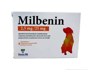 Milbenin 2.5/ 25 mg 4 tab/cutie 